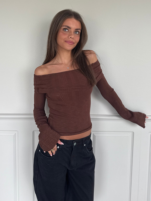 MELANIE TOP - DARK BROWN