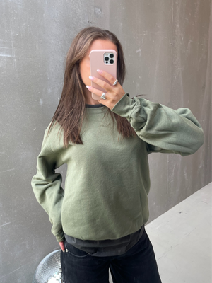 FRUIT SWEATSHIRT - OLIVE