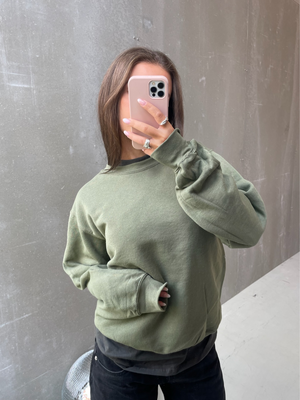 FRUIT SWEATSHIRT - OLIVE