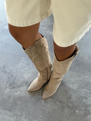 JESSIE COWBOYSTØVLE - TAUPE
