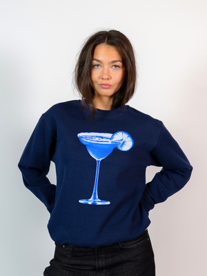 MEGA BLUE DRINK SWEATSHIRT  - NAVY