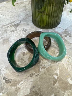 3-PAK ARMBÅND - GREEN/BROWN MIX
