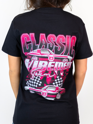 CLASSIC RACE (rygprint) T-SHIRT - SORT