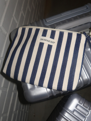 ADDY MAKEUP BAG - BLACK STRIPE