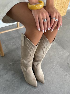 JESSIE COWBOYSTØVLE - TAUPE