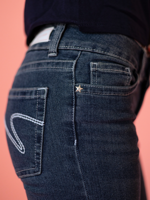 ERIKA LOW BOOTCUT JEANS - MID BLUE