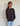 STRIPE TEE, LONG SLEEVE - BROWN / NAVY