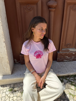 SHELLY (pink) BABY TEE - LYSERØD