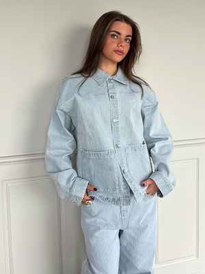 SIA DENIM JACKET - LIGHT STRIPE