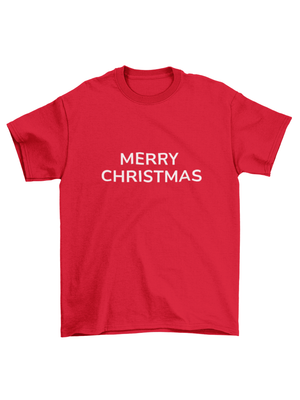 MERRY CHRISTMAS (glitter) BABYTEE - RØD