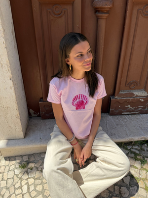 SHELLY (pink) BABY TEE - LYSERØD