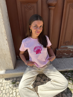 SHELLY (pink) BABY TEE - LYSERØD