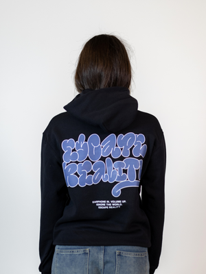 ESCAPE REALITY (baksida tryck) HOODIE - SVART