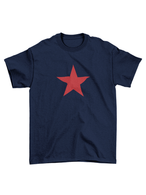 RED STAR BABY TEE - NAVY