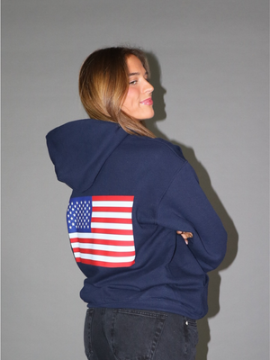 US FLAG HOODIE (rygprint) - NAVY