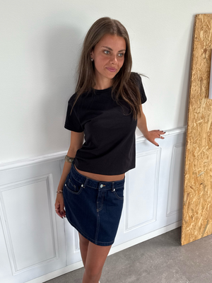 ESTHER DENIM MINI SKIRT - DARK BLUE