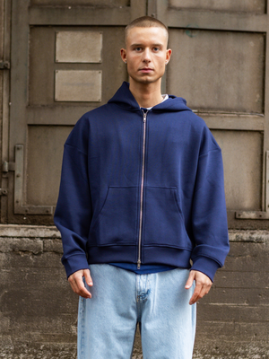 ASH SCUBA ZIP HOODIE - NAVY