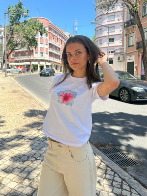 HAWAII (blue) BABY TEE - WHITE