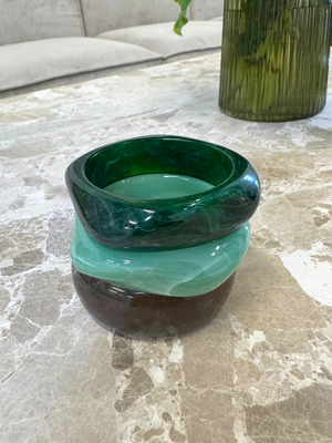 3-PAK ARMBÅND - GREEN/BROWN MIX
