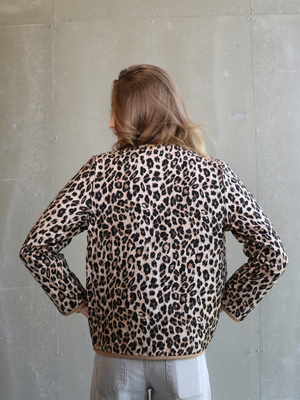 LUCY QUILTET JAKKE - LEOPARD