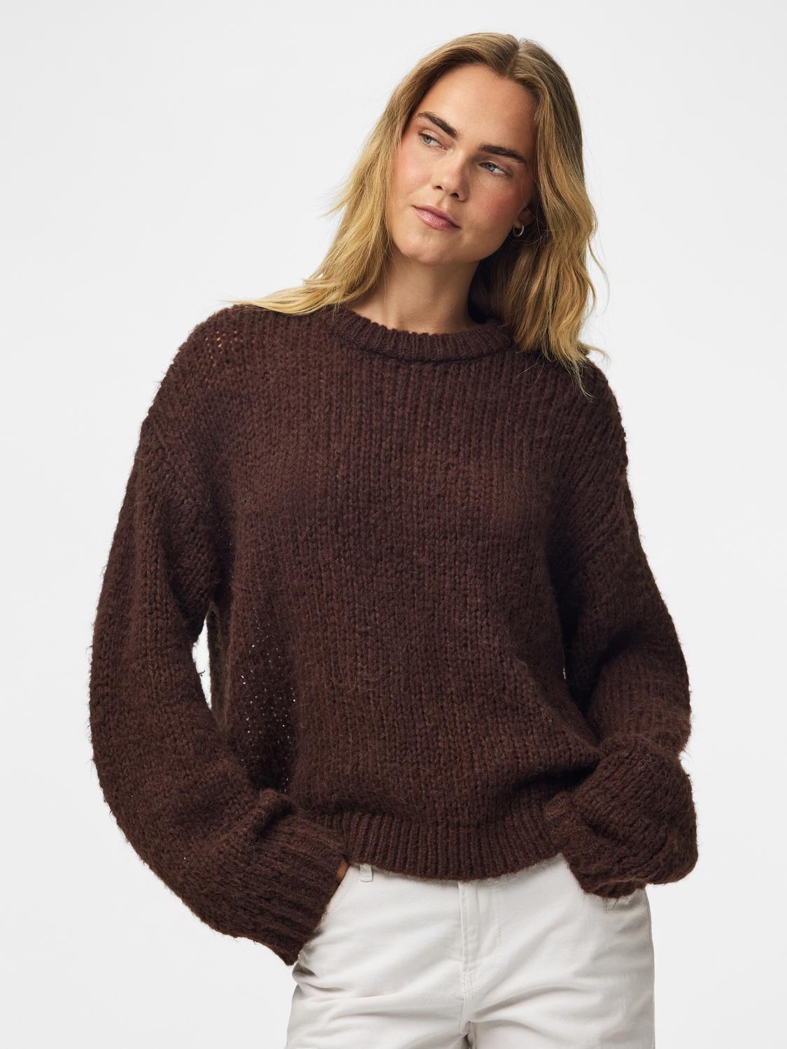 DORTHEA CHUNKY KNIT - HOT FUDGE MELANGE - Dinvintageshop