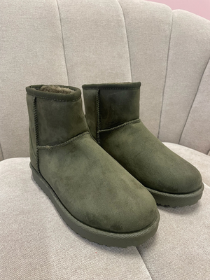 MALOU TEDDY BOOTS - GREEN