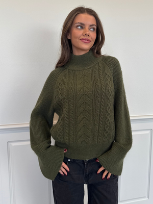THERESA CABLE KNIT - GREEN