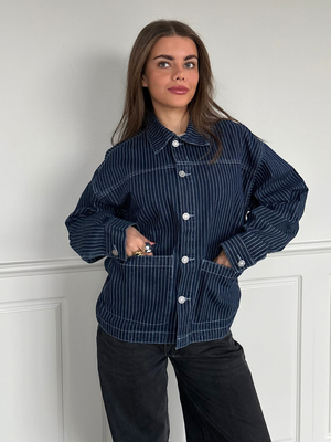 SIA DENIM JACKET - DARK STRIPE