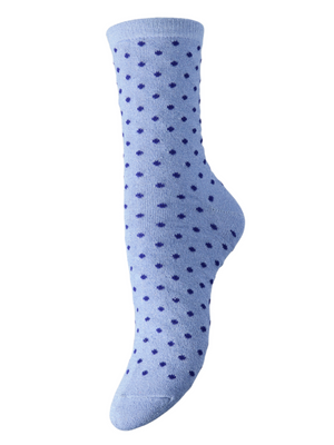 SEBBY GLITTER SOCKS - BABY LAVENDER DOTS