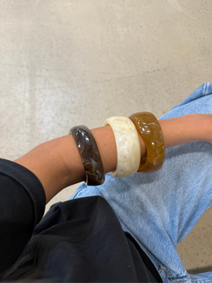 3-PAK ARMBÅND - BEIGE/TERRACOTTA/BROWN