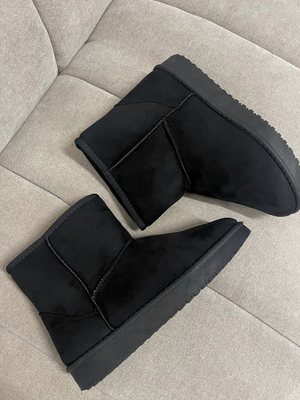 MALOU TEDDY BOOTS - BLACK (MAT)