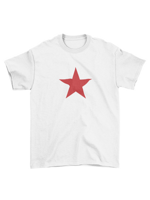 RED STAR BABY TEE - WHITE