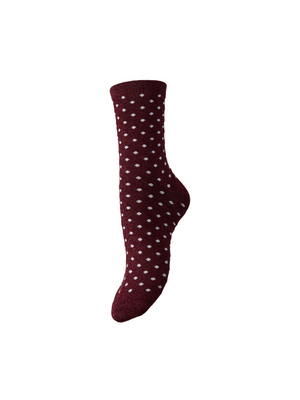 SEBBY GLITTER SOCKS - TAWNEY PORT DOTS
