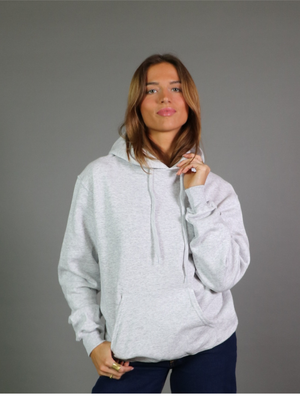 SUPERMODEL'S HOODIE (tryck bak) - GRÅ