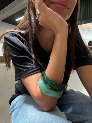 3-PACK BRACELETS - GREEN/BROWN MIX