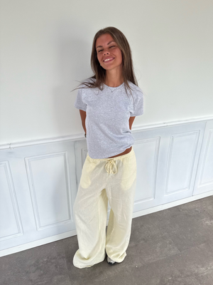 FLORA LINEN PANTS - BUTTER YELLOW