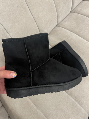 MALOU TEDDY BOOTS - BLACK (MAT)