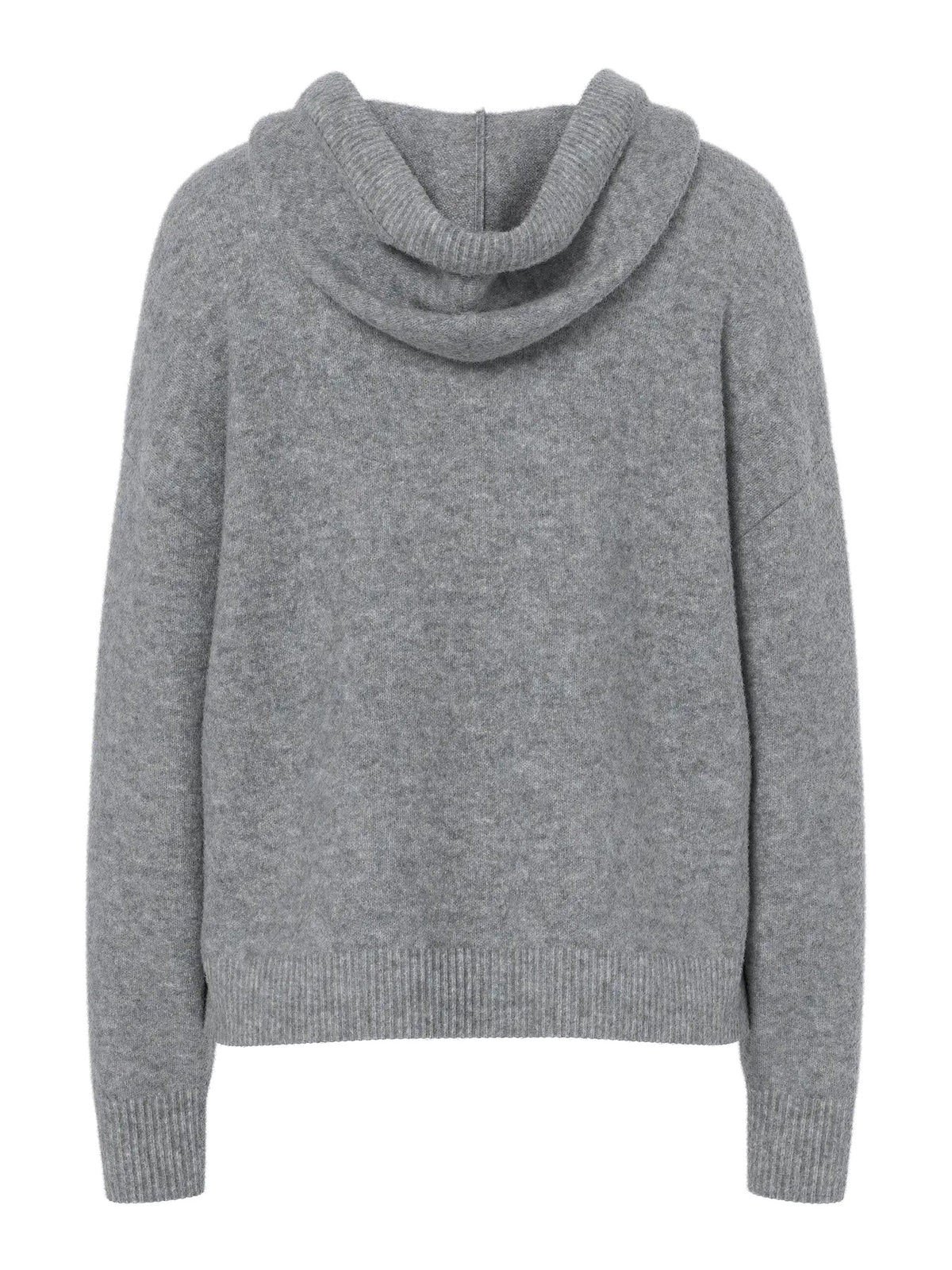 MALOU KNIT HOODIE - GREY MELANGE - Dinvintageshop