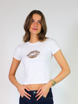 LEO LIPS BABY TEE - HVID