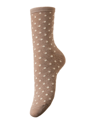 SEBBY GLITTER SOCKS - BIRCH DOTS