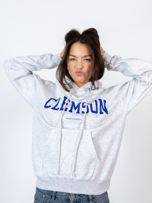 CLEMSON HOODIE - GRÅ