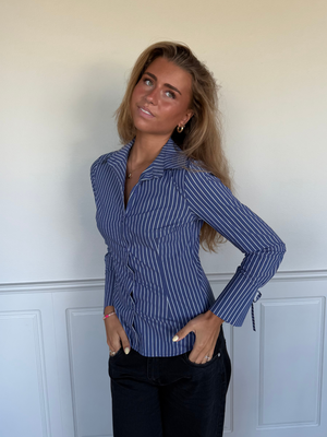 AVA STRING SKJORTE - NAVY