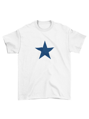 NAVY STAR BABY TEE - WHITE