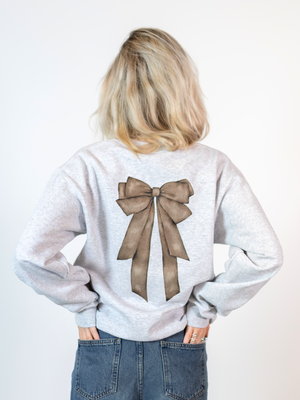 MEGA DOLLED UP (black) SWEATSHIRT (back print) - GRAY