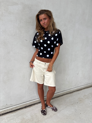 NINA ANGEL TOP - BLACK, DOT