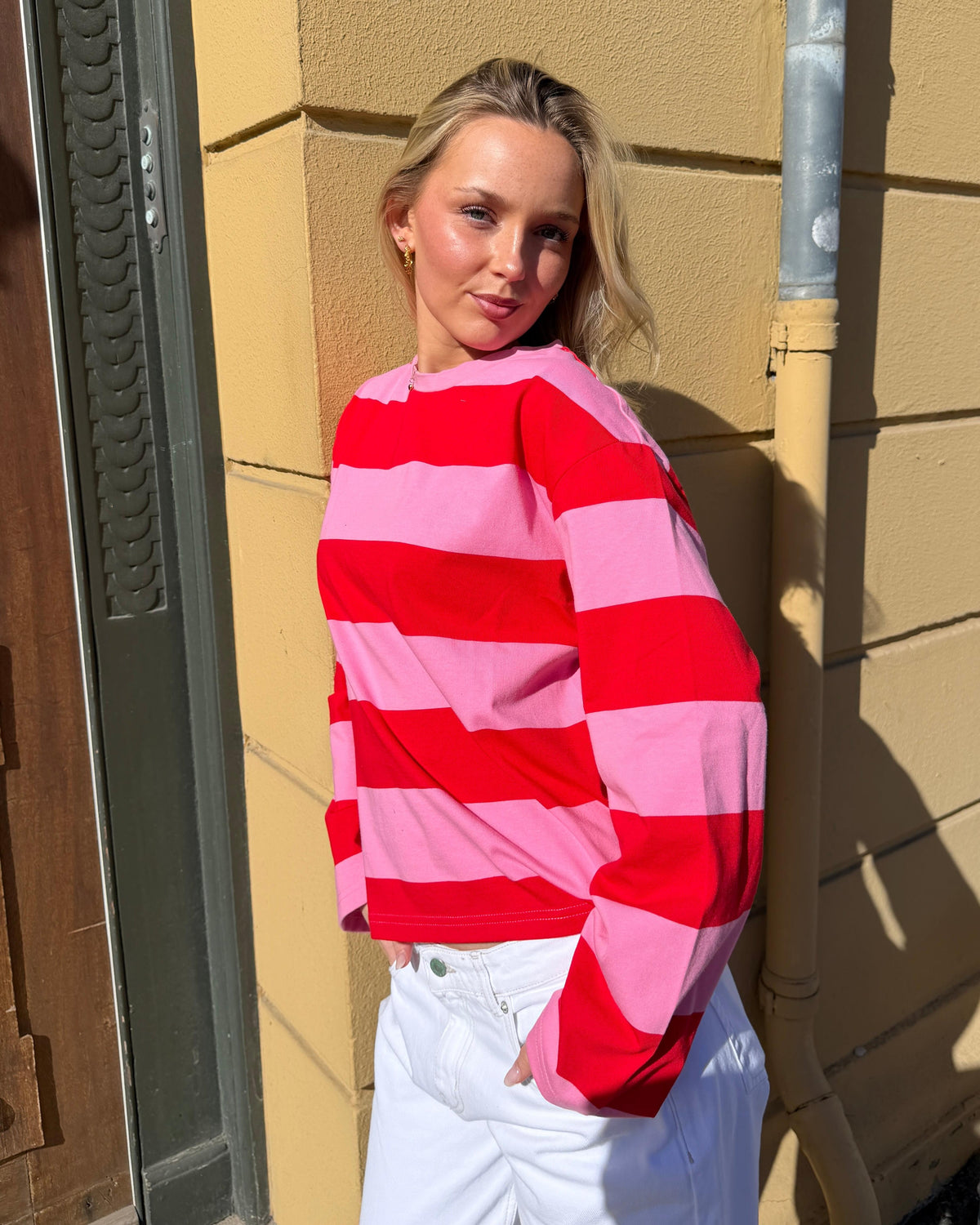 MYNTE WIDE STRIPE - PINK/RED