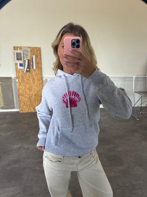 SHELLY (pink) HOODIE - GRÅ