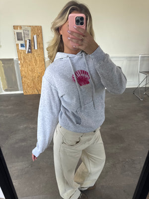 SHELLY (pink) HOODIE - GRÅ