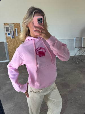 SHELLY (pink) HOODIE - LYSERØD