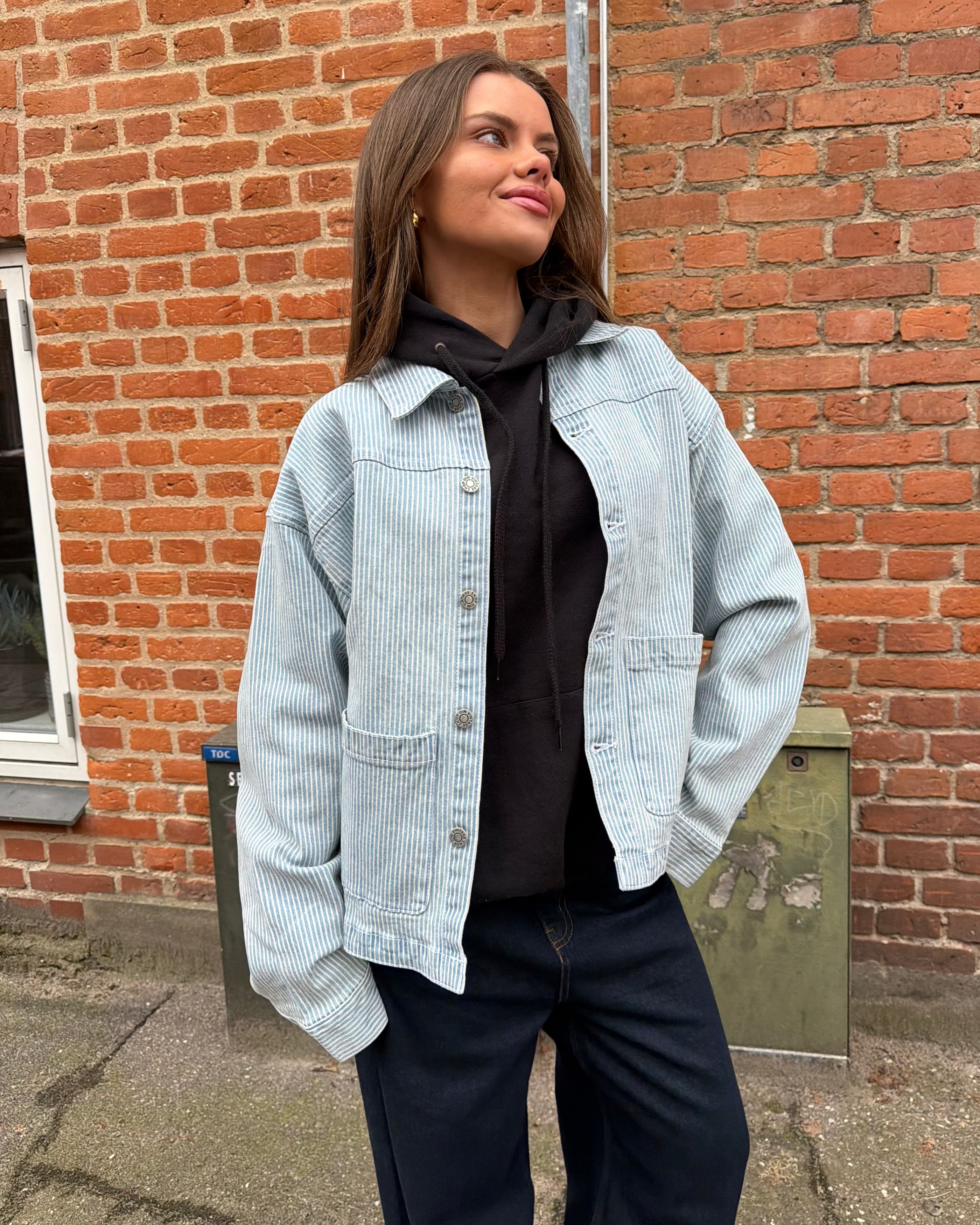 SIA DENIM JACKET - LIGHT STRIPE